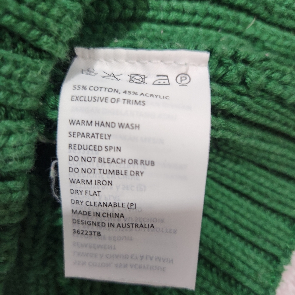 Bardot's Green Turtleneck and Cold Shoulder Sweater - Picture 6 of 8